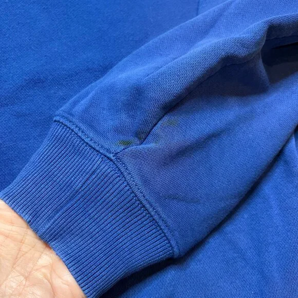 VTG Michagan Mackinaw Island 1/4 Zip Mock Neck Sweatshirt Mens XL Blue Classic - Picture 6 of 8